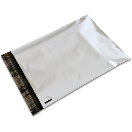 50 Enveloppes De Livraison Poly Mailers Blanc 10x13 Pouces - Auto-adhésives 2.5 MIL