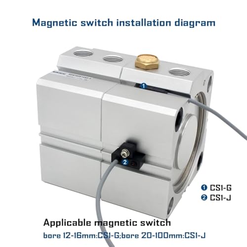 Cylindre pneumatique SDAT 16mm type duplex à double effet compact - 6