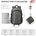 SFIUYDS Small Hiking Backpack 15L Travel Lightweight Hiking Packable Daypack Water-Resistant Foldable Backpacks for Women Men Camping (Grey)