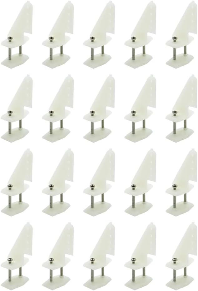20PCS Plastic Control Horn 4 Hole Control Horn with Screws for RC Airplane Plane Helicopter DIY Model Toy Parts