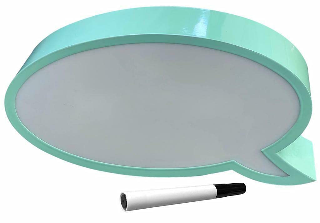 Paulstore Turquoise Speech Bubble Led Light Up Box Write Your Own Message Sign Display Party Wedding