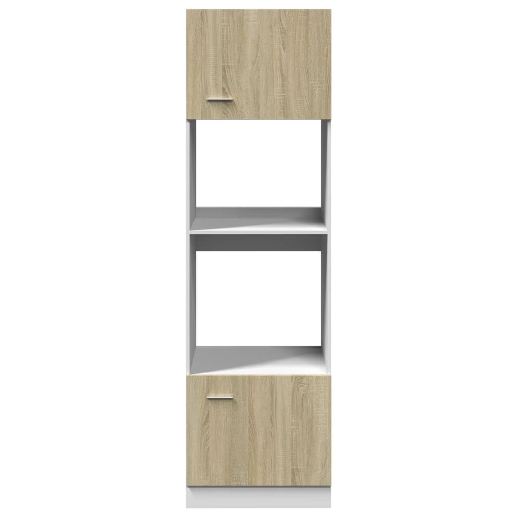 vidaXL Mobile per Microonde “Lyon” Rovere Sonoma 60x57x207 cm