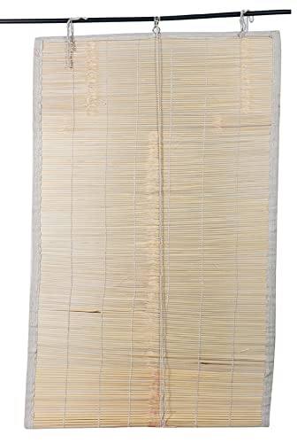 GoKoo Roll Over Master Bamboo Multipurpose Outdoor Rain Sun Dust Privacy Cold Protections Blinds for Window and Balcony-Indoor Use (4 Ft Width x 7 ft Height - Pack of 1)