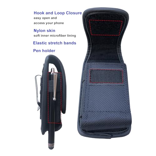 Maezar SUNRISEHT-54 Flip Phone Holster With Belt Loop And Clip, Maezar Nylon Pouch Case Holder thumb #2