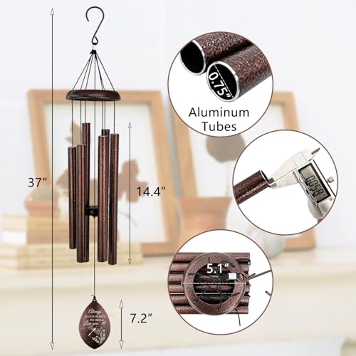 Image of ASTARIN Personalized Sympathy Wind Chime, Deep Tone Wind Chimes for Outside, Sympathy Gifts for Loss of Mom, Bereavement Gifts for Funeral /Condolences /Memorial(Produced in Texas)