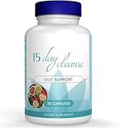 15 Day Cleanse, Gut and Colon Support, Advanced Gut Cleanse Detox with Senna, Cascara Sagrada & P...