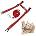 Cat Leash Harness Adjustable Cat Chest Strap Nylon Strap for Cats Waistband (red)