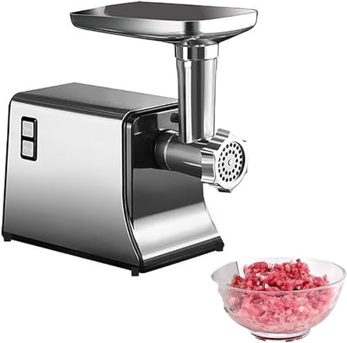 Electric Meat Grinder, 350W Portable Mincer with Aluminum Alloy Tray, 3 Cutting Boards, Easy to Clean, Time Saving for Home and Kitchen