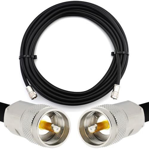 Câble coaxial CB RG213 PL259 mâle 25m pour radio amateur et antenne UHF