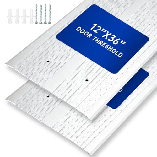Image of Zonon 2 Pcs Aluminum Door Threshold 12 inch x 36 inch Anti-Slip Threshold Strip