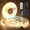 Aclorol 50FT LED Strip Lights COB 3000K Warm White Dimmable 24V LED Light Strip Kit High Density Bright Tape Lights with Power Supply for Cabinet Display Home DIY Lighting Projects CRI85+ 320LEDs/M