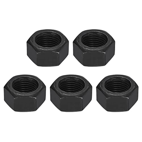 QUARKZMAN 1/2-20 Hexagonales Tuercas, Carbono Acero Grado 8.8 Negro Óxido Hexagonal Tuerca para Tornillo Perno, 5 de Paquete