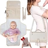 INDAIH Cambiador bebe portatil- cambiador portatil bebe plegable-bolso cambiador pañales portatil bebe para viajes impermeable-cambiadores bebe portatil con correa- cambiador portátil bebe.