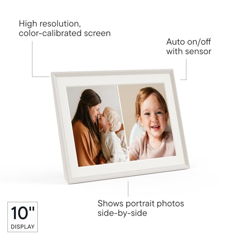 Image of Aura Carver 10.1 inch WiFi Digital Picture Frame | The Best Digital Frame for Gifting | Text Photos Directly to Your Frame from Anywhere | Free Unlimited Storage | No Subscription Fees, No Ads