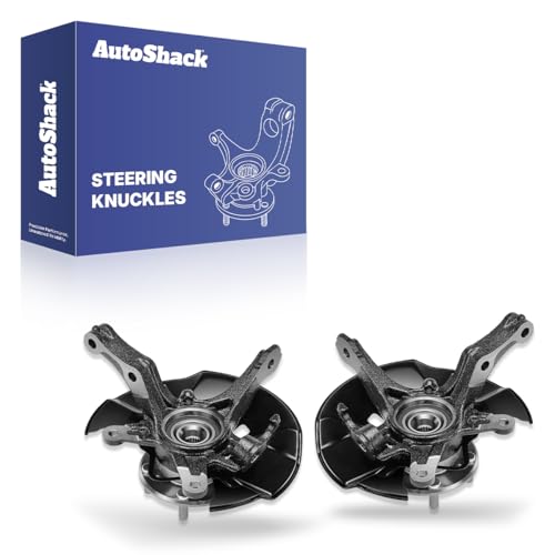 AutoShack Front Loaded Steering Knuckle and Wheel Hub Bearing Assembly - Driver and Passenger Side for Honda, Civic 2012, FWD L4 1.5L 1.8L - with ABS