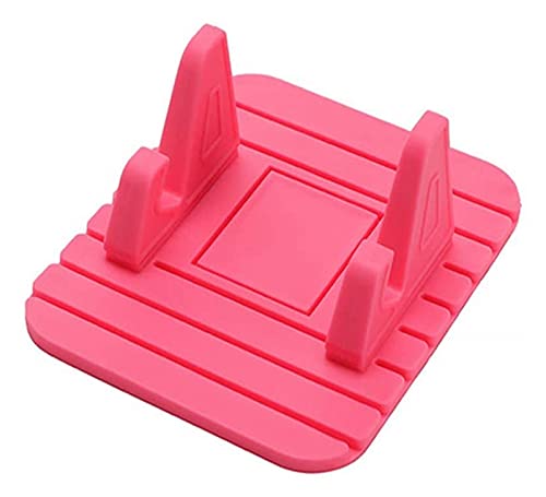 WJJ Non-Slip Car Dashboard Bracket Universal Silicone Car Cell Phone Holder Car Navigation Bracket for Any Car GPS Smartphone Holder (Color : Pink)