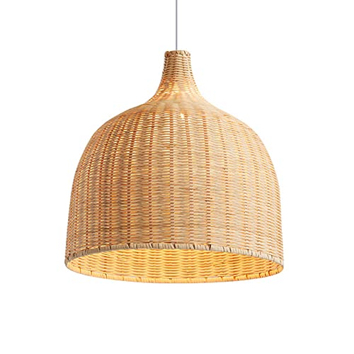 Lampe suspendue en bambou style bohème et lustre en rotin pour le plafond du salon