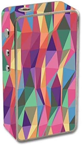 Decal Sticker Skin WRAP Red Purple Orange and Blue Polygon Design for SnowWolf 200W