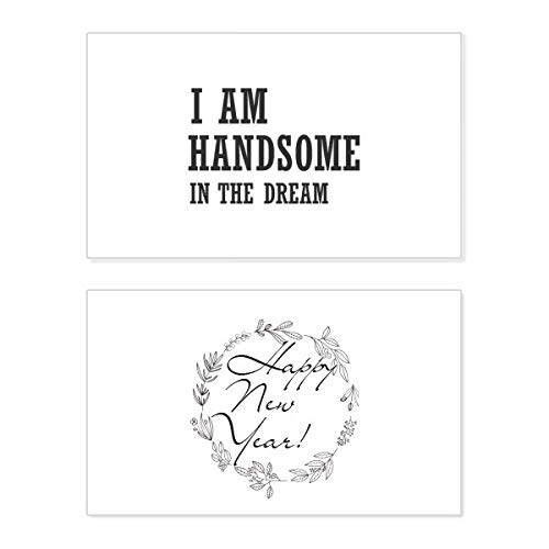 Tarjeta conmemorativa de Año Nuevo con el mensaje exclusivo «I Am Handsome In The Dream»