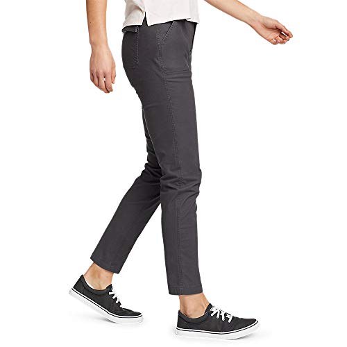 Eddie Bauer Women's Adventurer Stretch Ripstop Ankle Pants, Carbon, 12 #TOP2