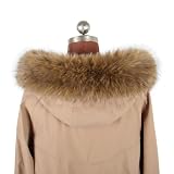 YIJIARAN Winter Faux Fur Collars Warm Scarf Fake Skin Thick Collar For Women Down Coat Detachable Soft Plush Collars Accessories (Natural color)