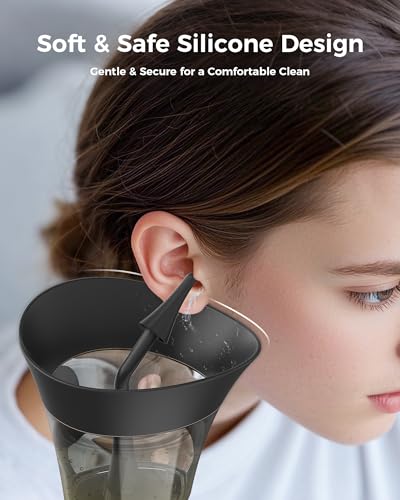 KAUGIC Ear Wax Removal Kit, One-Hand Control Ear Cleaner Earwax Remover, Manual Ear Irrigation Flushing System with 7M Water Pressure & Soft Silicone Tip, Safe Ear Cleaning Tool for Home Use - Image 4