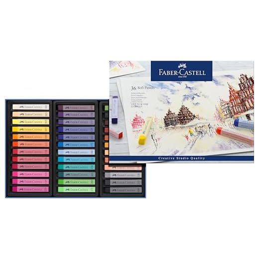 Faber-Castell 128336 - Estuche de cartón con 36 tizas pastel, multicolor