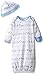 Little Me Boys' Gown and Hat, Fun Safari, 0-3 Months