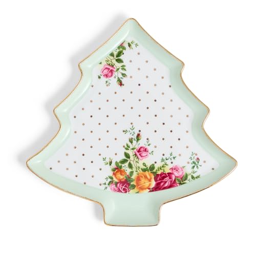 Old Country Roses Christmas Tree Serving Dish 27cm