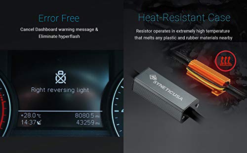 image for Syneticusa 7443 Error Free Canbus Ready Red LED Brake Parking Tail Sto