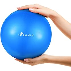 ROMIX Pelota de Pilates, 23cm Mini Balon de Ejercicio para Equilibrio y Fitness Entrenamiento, Anti-Burst Antideslizante Bola Gimnasia Pequeña para Fisioterapia Yoga Barra Hogar Gimnasio y Oficina