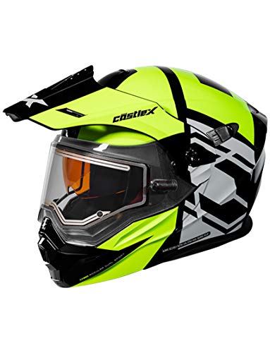 Castle X EXO-CX950 Hex Modular Electric Snowmobile Helmet in Hi-vis/Black Size XL