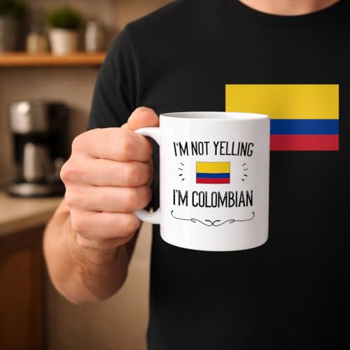 Taza de cerámica blanca 11 oz con diseño colombiano miniatura 2