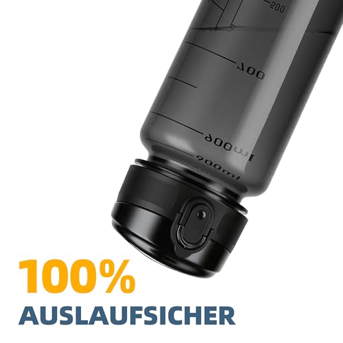 OLDLEY 1 Liter Wasserflaschen mit Sieb, BPA-freie, auslaufsichere Trinkflasche, leichte… – Ansicht 3
