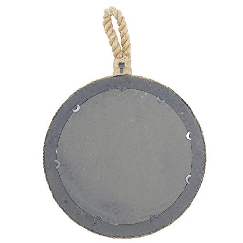 Deco 79 Jute Rope Room Wall Mirror Small Twisted Rope Entryway Mirror with Handle, Wall Mounted Mirror 23" x 2" x 34", Brown - Image 7