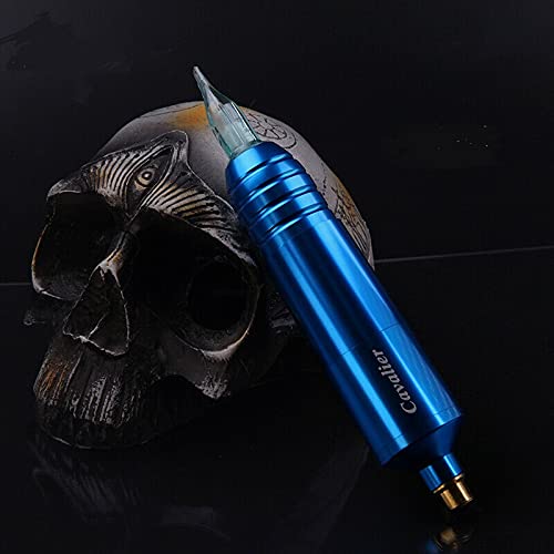 DGT Cartridge needles Rotary Machine Pen with RCA input (Blue, CAVALIER)