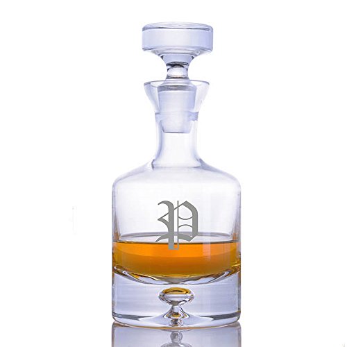 Personalized Ravenscroft Lead-free Crystal Taylor Whiskey Liquor Decanter with 4 Single Malt Scotch Whisky Glasses Engraved & Monogrammed - Perfect for Christmas and the Holidays - Thumbnail 3