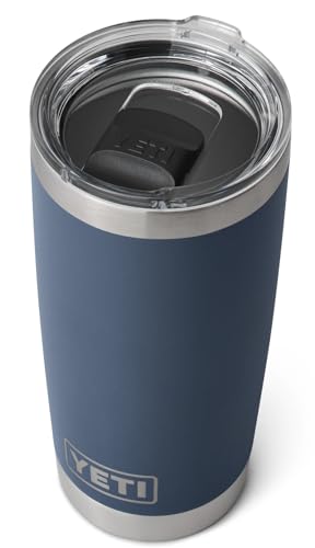 Yeti Rambler Tumbler, Vacuum Insulated Stainless Steel Tumbler With Magslider Lid, Navy, 20 Oz 591 Ml