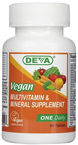 Deva Vegan Multivitamin & Mineral Supplement Tablets, 90 Tablets #TOP8
