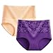 2 PC Cotton High Waisted Soft Womens Underwear Breathable Panties Fashion Comfy Briefs Solid Color Underwear Purple