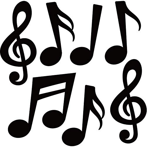BOAO 40 Recortes de Notas Musicales Silueta de Notas Musicales Decoración Fiesta 2024 Cumpleaños Shower Concierto de Música Fiesta Tema de los 50 Tablero de Anuncios Vuelta al Colegio Manualidad