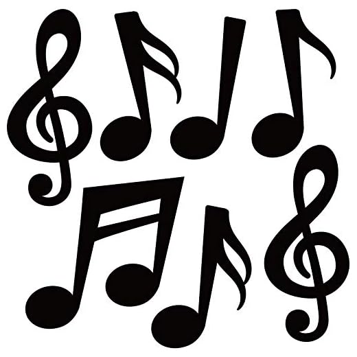 Boao 40 Recortes de Notas Musicales Silueta de Notas Musicales Decoración de Fiesta Cumpleaños Baby Shower Concierto de Música Fiesta Temática de Los 50 Tablero de Anuncios Pared Manualidades