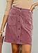 Happy Sailed Womens Corduroy Skirts Fall Winter Fashion Button Down High Waist A-line Mini Skirt for Date Night Business Casual Clothes for Women 2025 Pink Large