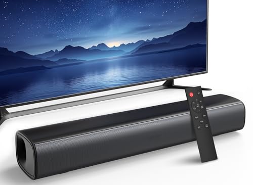 Image of WebsLand 14.2 Inch Soundbar for TV, 40W Wall-Mount/Desktop TV Sound System, Bluetooth 5.3, Optical & AUX Connectivity, Easy Setup for Enhanced Audio with TV, PC