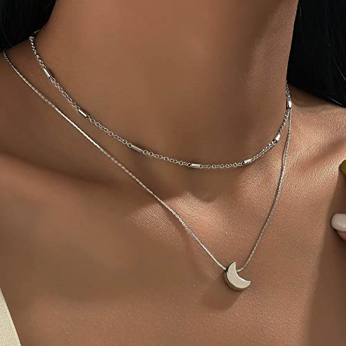 TseenYi Boho flerskikts halsband silver ...