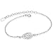 Produktbild Materia Damen Armkette Blatt aus 925 Sterling Silber matt 15-20cm verstellbar in Schmuck-Etui sa-110