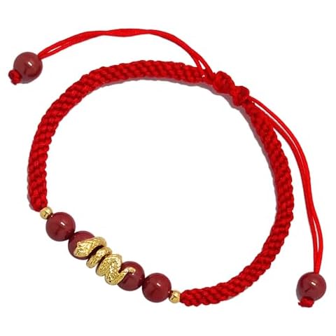 Eymi Chinese Zodiac Animal Sign Lucky Snake Bracelet Adjustable Red String Year of Snake Bracelet for Women Spring Festival New Year Jewelry Gift, (Style 7) Cover