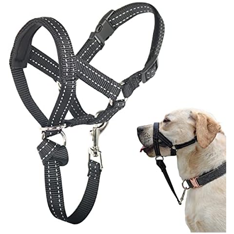 BARKLESS Dog Head Collar, No Pull Head Halter with Soft Padding, Reflective Soft Padded Snout Harness for Medium Dogs, Beagle Cover