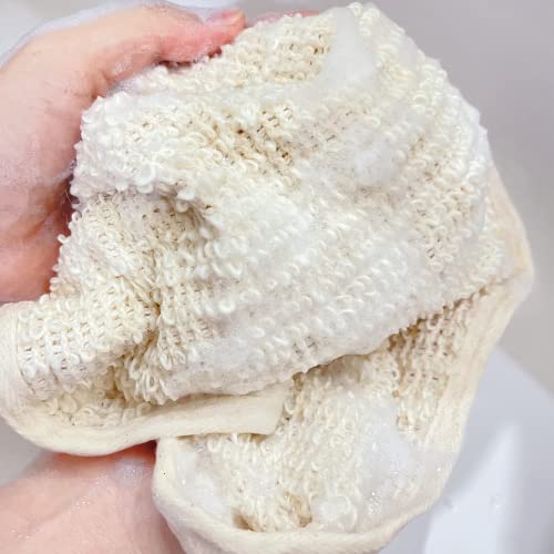 Extra Long Exfoliating Body Scrubber Natural Loofah Back Scrubber For Shower Double-Sided Exfoliating Washcloth For Women & Men Bath Scrub Cloth Deep Clean Shower Towels #TOP4