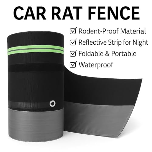 Image of Car Rat Fence - Rodent Repellent Barrier for Vehicles | Engine Bay Protection Mesh | Eco-Friendly, Reusable Guard Against Rats, Mice & Squirrels (Compact SUV)(12 m)